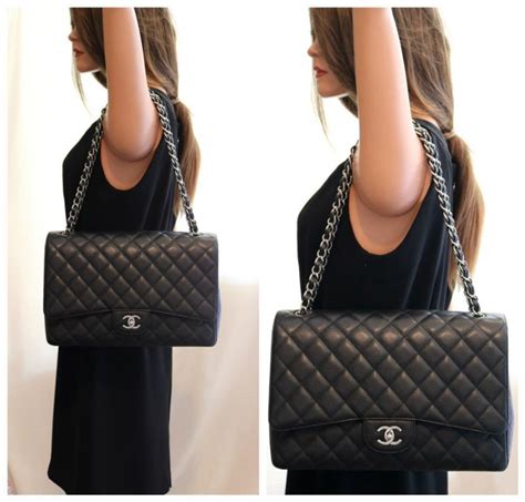 maxi jumbo chanel bag price|Chanel classic black bag price.